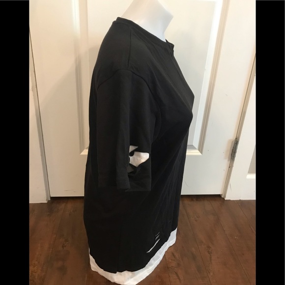 𝅺Men’s Black and White Urban Id Short a sleeve Crew Neck Shirt size Medium - Picture 4 of 9